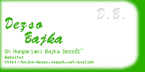 dezso bajka business card